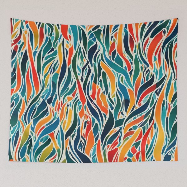 Item preview, Patrón abstracto colorido de algas marinas designed and sold by calibrit.
