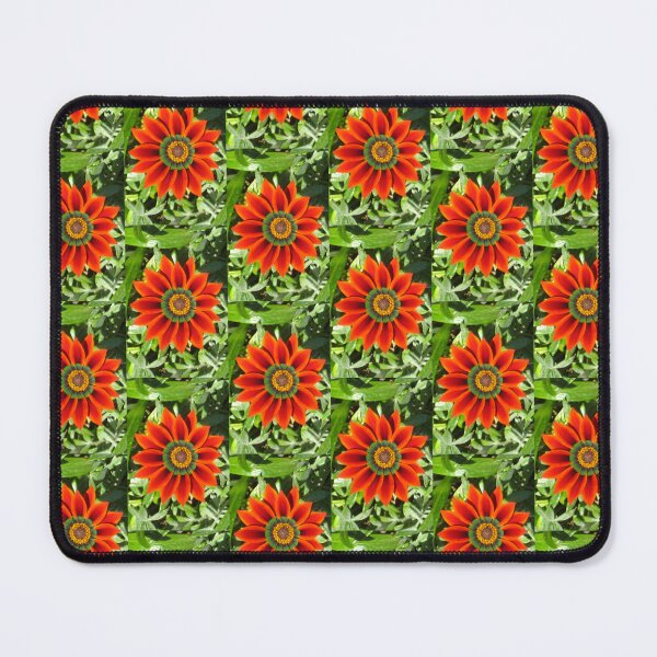 Item preview, Gazania Pop of Color Burst Green and Red with Yellow Center designed and sold by JoyousArt4u.