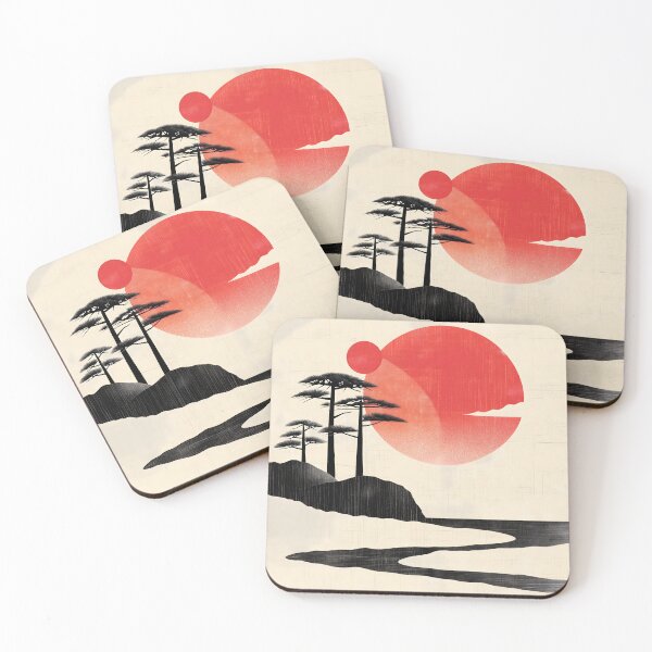 Item preview, Crimson Dawn Over Pine designed and sold by unimuse.