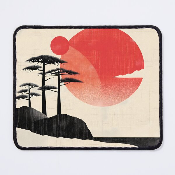 Item preview, Crimson Dawn Over Pine designed and sold by unimuse.