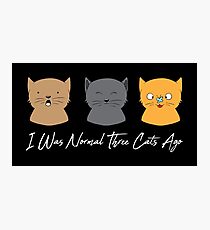 I What Normal Three Cats Ago - Cat Cats Purr Photographic Print