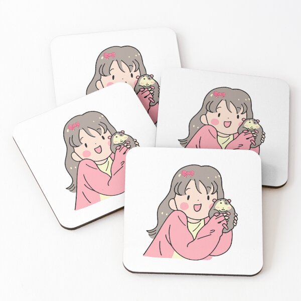 Item preview, Cute Girl with Hedgeoge designed and sold by Krsna Priya.