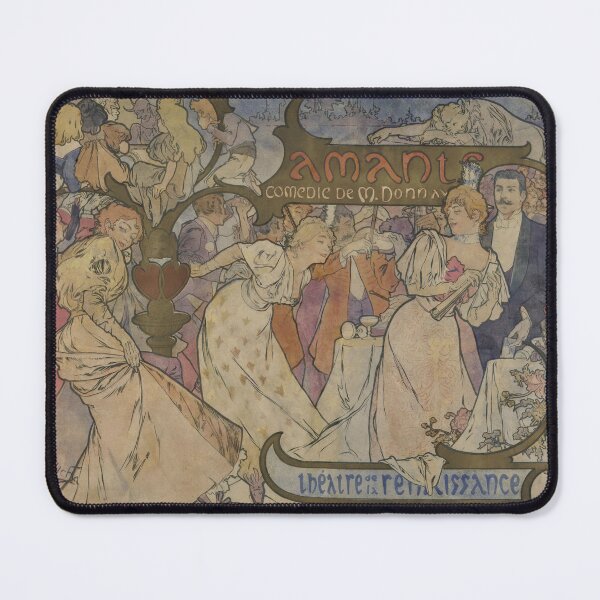 Item preview, Lovers Poster by Alphonse Mucha 1895 designed and sold by Oracle0702.
