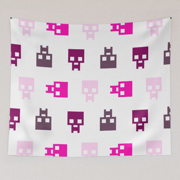 Item preview, Pink Pixel Skull Collection- Cool skull pattern designed and sold by EWNDesigns.