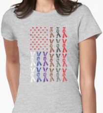 Jiu Jitsu American Flag Women's Fitted T-Shirt