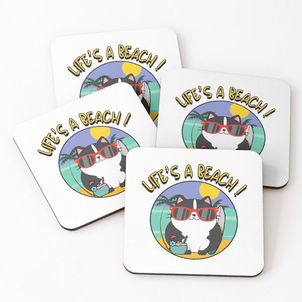 Item preview, Funny fat cat on the beach designed and sold by Pet Station.