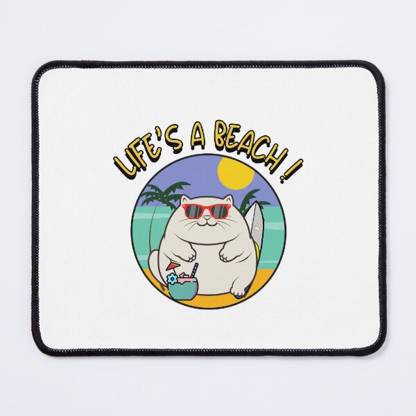 Item preview, Funny fat cat on the beach designed and sold by Pet Station.