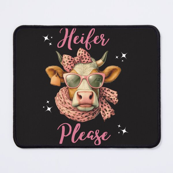 Item preview, Sassy Cow in Sunshades and Bow Saying Heifer Please designed and sold by AlienOccupation.