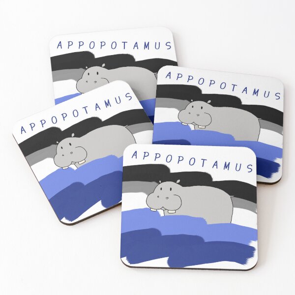 Item preview, AroAce Midnight Appopotamus (big) designed and sold by Vonivon.