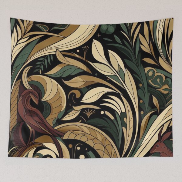 Item preview, Art Nouveau's Hidden Garden: Unveiling Nature's Elegance designed and sold by BobbyTee Merch.