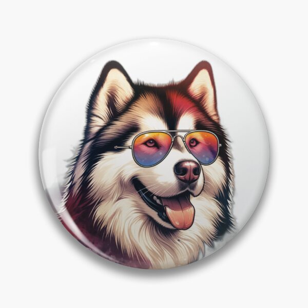 Item preview, Watercolor Alaskan Malamute Wearing Sunglasses designed and sold by TheAnimalZ00.