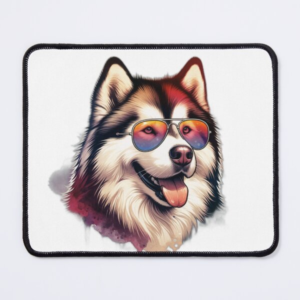 Item preview, Watercolor Alaskan Malamute Wearing Sunglasses designed and sold by TheAnimalZ00.