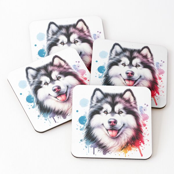 Item preview, Watercolor Alaskan Malamute  designed and sold by TheAnimalZ00.