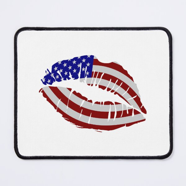Item preview, Show your love for America with this stars and stripes kiss tee. designed and sold by TJR-Production.