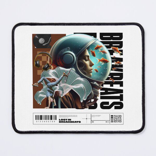 Item preview, BREAKBEAT - Female Astronaut (black) designed and sold by Discothreadz.