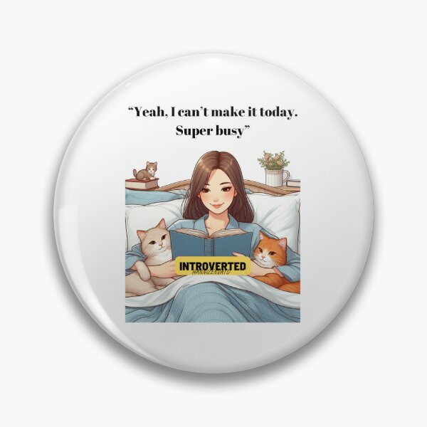 Item preview, Introvert Super Busy Reading designed and sold by HannizEnvato.