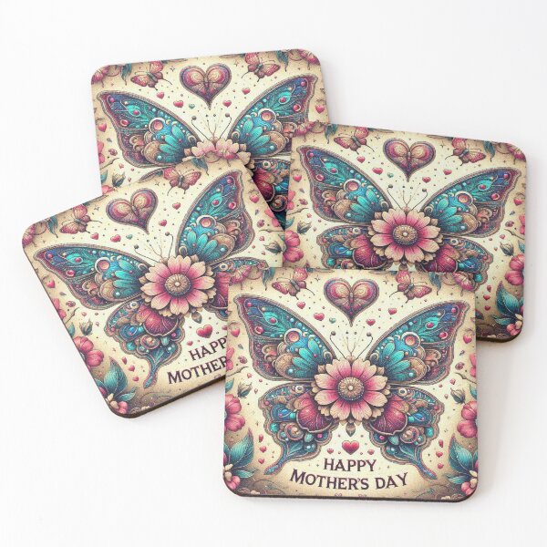 Item preview, Día de la Madre Mariposa Flor Corazón designed and sold by Illuministique.