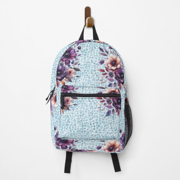 Item preview, Violet and Peach Blooms: A Watercolor Symphony designed and sold by LyssasMindArt.
