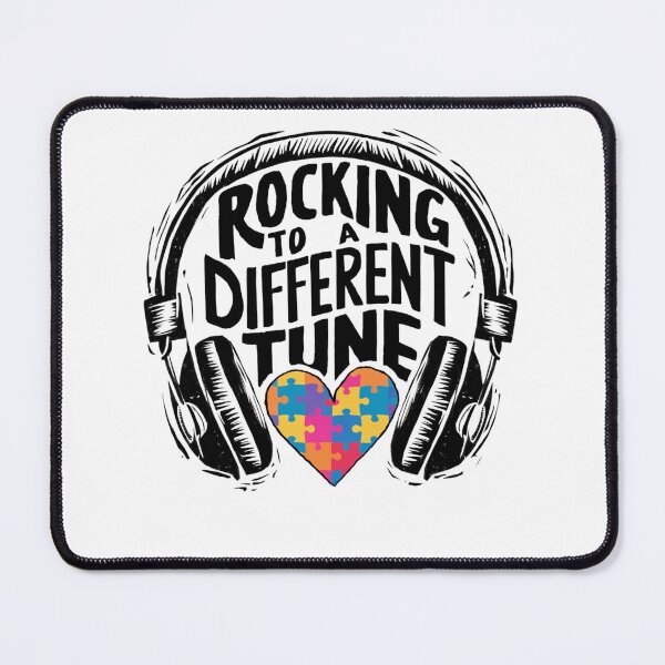 Item preview, Funny Music lover Autism Awareness Headphones Gift Rocking To A Different Tune Music Autism Awareness Headphones for Awareness Gamers Rocking To A Different Unique Musical Rhythms designed and sold by Kiraz771s.