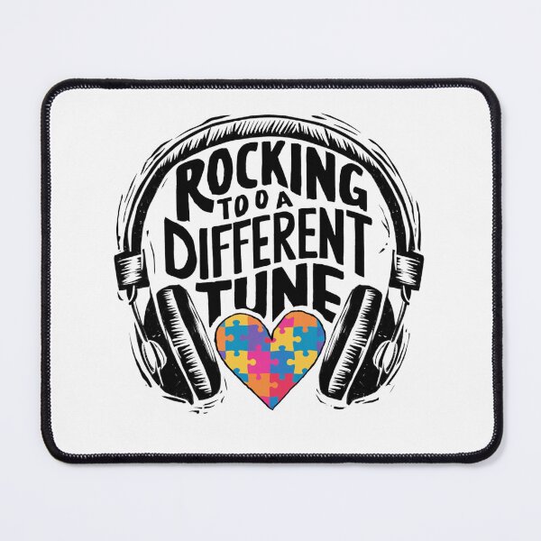 Item preview, Funny Music Autism Awareness Headphones Gift Rocking To A Different Tune Music Autism Awareness Headphones for Awareness Gamers Musical Rhythms designed and sold by Kiraz771s.