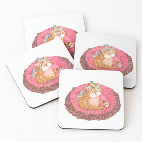 Item preview, Fat cat in a nest designed and sold by susantwang.