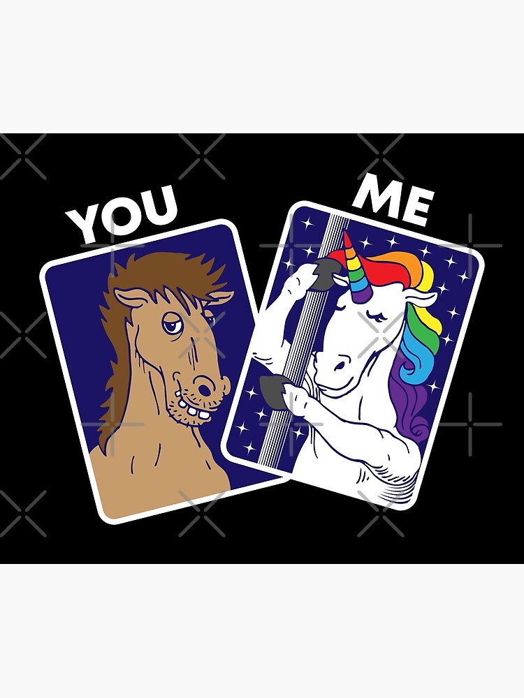 "You and Me difference unicorn horse rainbow" Poster by anziehend