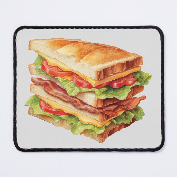 Item preview, Toasted Triple Decker Bacon and Cheese Club Sandwich designed and sold by Alicia Chee.