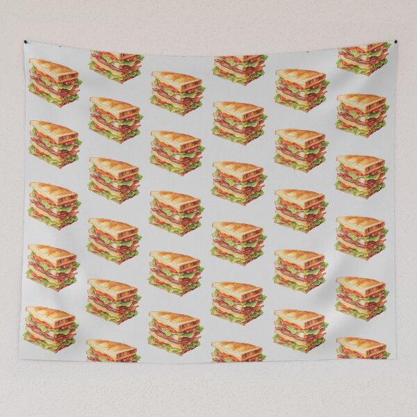 Item preview, Toasted Triple Decker Bacon and Cheese Club Sandwich designed and sold by Alicia Chee.
