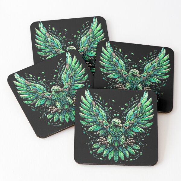Item preview, The Emerald Eagle - Glass Eagle Mosiac Design designed and sold by HeavyHits.