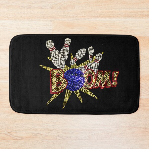 Item preview, Boom BLACK bowling shirt designed and sold by Hippogal.