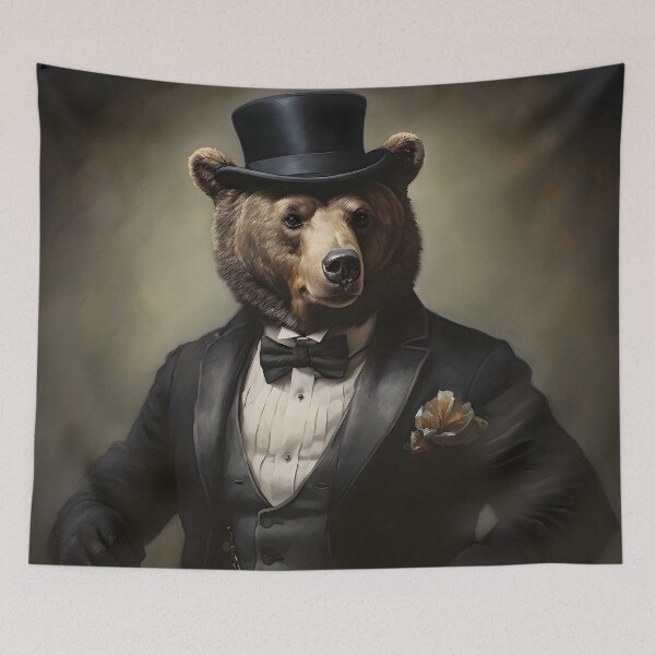 Item preview, Bear Portrait Art designed and sold by ConfettiSkyArt.