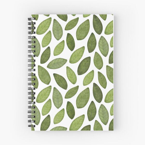 Item preview, Green leaves seamless pattern on white  designed and sold by pinkyfish1010.
