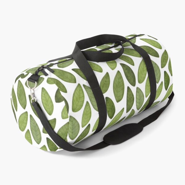 Item preview, Green leaves seamless pattern on white  designed and sold by pinkyfish1010.