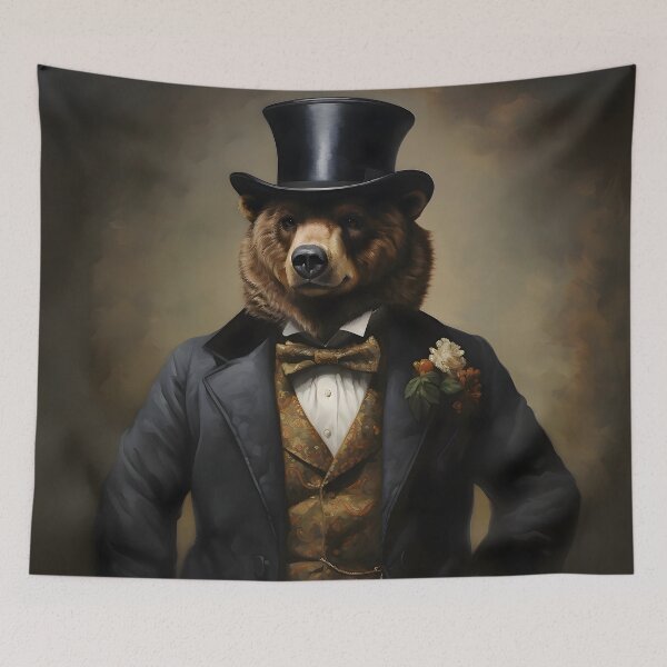 Item preview, Bear Portrait Art designed and sold by ConfettiSkyArt.