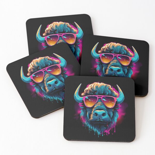 Item preview, Bison with sunglasses designed and sold by DerSenat.