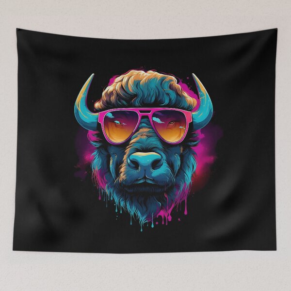 Item preview, Bison with sunglasses designed and sold by DerSenat.