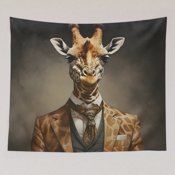 Item preview, Giraffe Portrait Art designed and sold by ConfettiSkyArt.