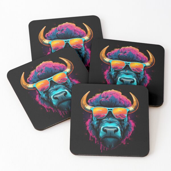 Item preview, Bison with sunglasses designed and sold by DerSenat.