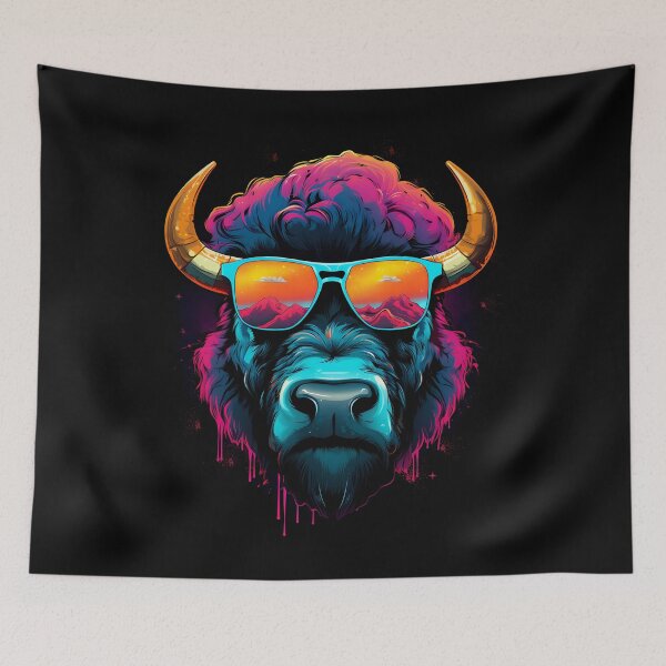 Item preview, Bison with sunglasses designed and sold by DerSenat.