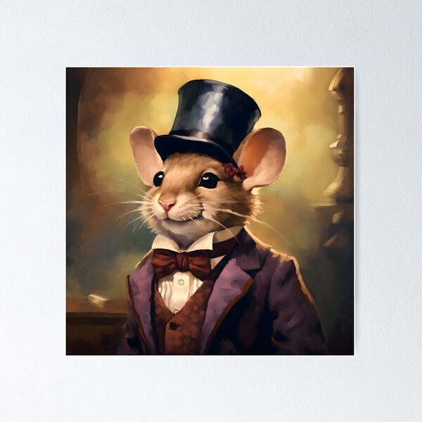 Item preview, Mouse Portrait Art designed and sold by ConfettiSkyArt.