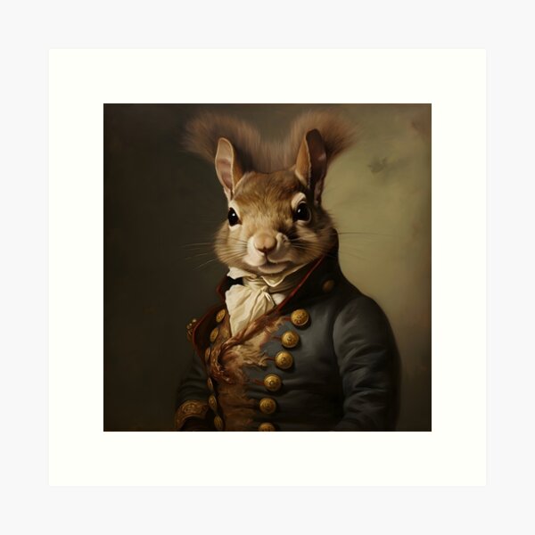 Item preview, Squirrel Portrait Art designed and sold by ConfettiSkyArt.