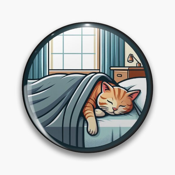 Item preview, Cat Sleeping in Bed designed and sold by stickyfoot.