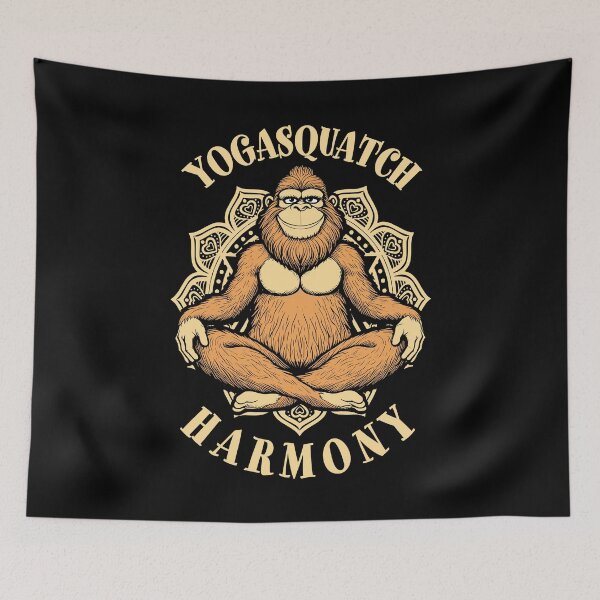 Item preview, Bigfoot Yoga Funny Yogasquatch Harmony Meditation Mandala designed and sold by GrandeDuc.