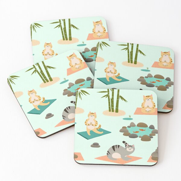 Item preview, Zen Whiskers: Feline Yoga in a Pastel Zen Garden Cute Cat designed and sold by TarotDigital.