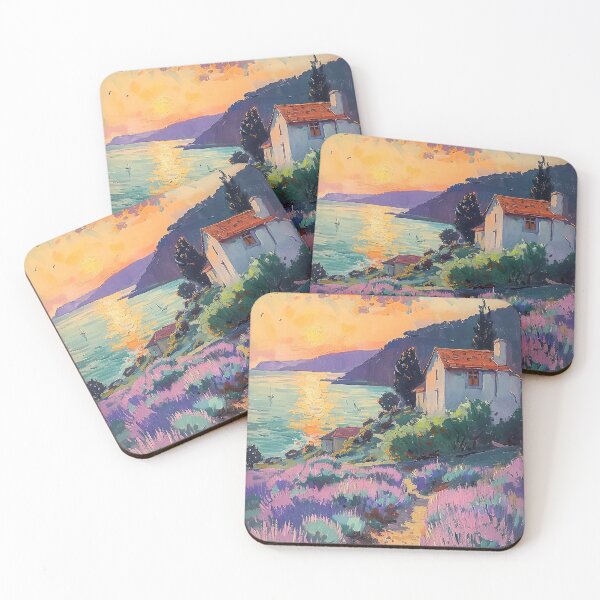 Item preview, Matisse Style, Sea, Coast, Pink, Fauvism, Pastel designed and sold by ArtHouseNiklas.