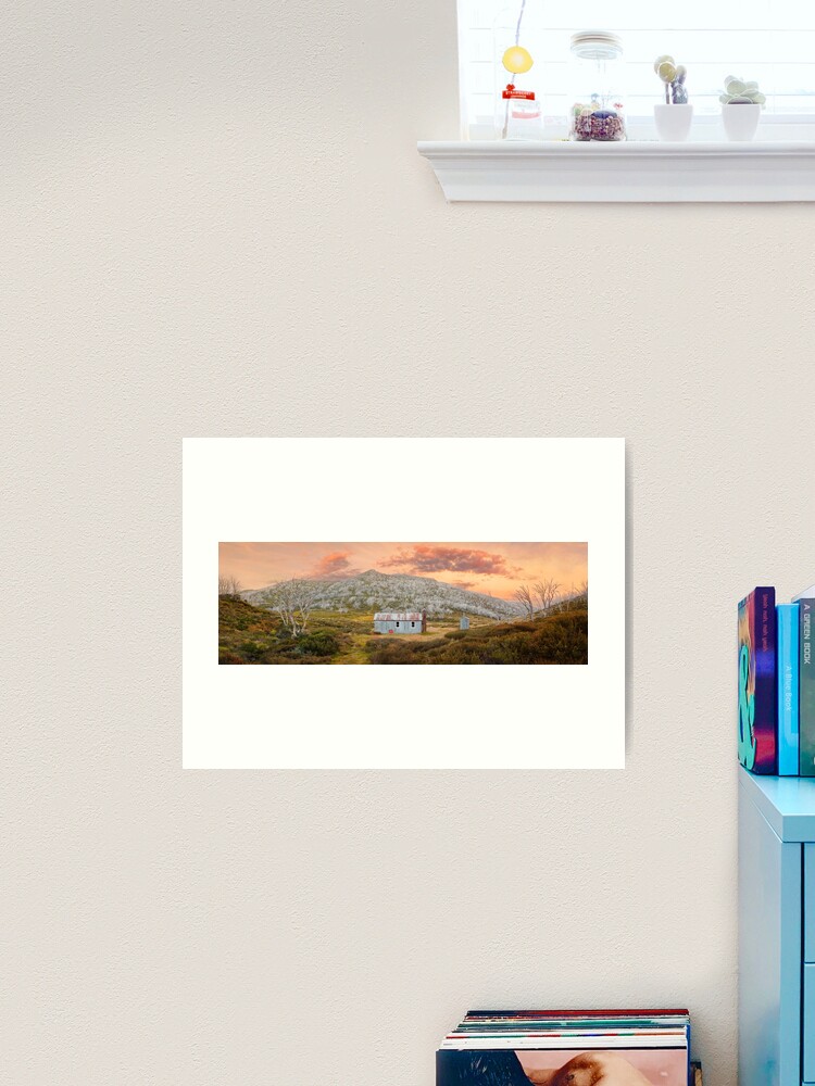 Thumbnail 2 of 3, Art Print, Whites River Hut, Kosciusko, New South Wales, Australia designed and sold by Chockstone.