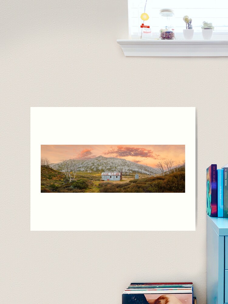 Thumbnail 2 of 3, Art Print, Whites River Hut, Kosciusko, New South Wales, Australia designed and sold by Chockstone.