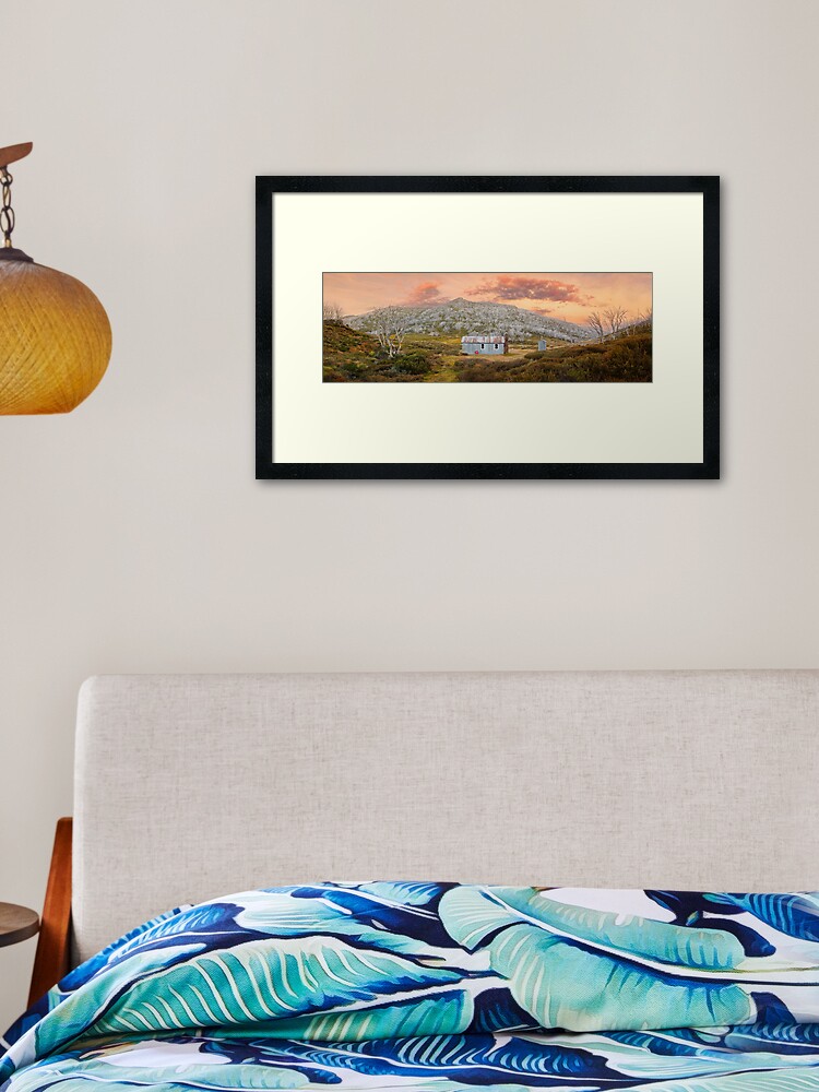 Thumbnail 2 of 7, Framed Art Print, Whites River Hut, Kosciusko, New South Wales, Australia designed and sold by Chockstone.