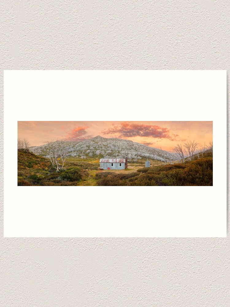 Thumbnail 1 of 3, Art Print, Whites River Hut, Kosciusko, New South Wales, Australia designed and sold by Chockstone.
