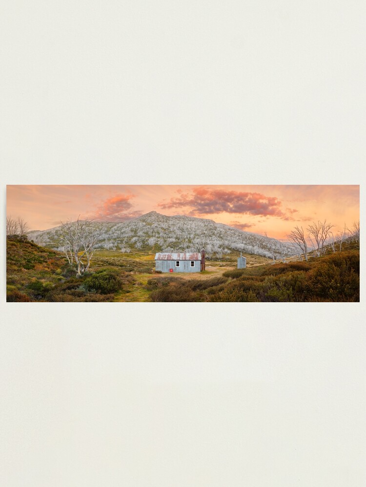 Thumbnail 1 of 3, Photographic Print, Whites River Hut, Kosciusko, New South Wales, Australia designed and sold by Chockstone.